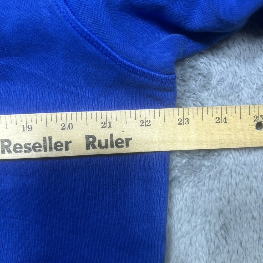 Adidas Kansas Jayhawks Hoodie Mens L Blue Basketball Pullover Sweatshirt Logo KU - Picture 10 of 12